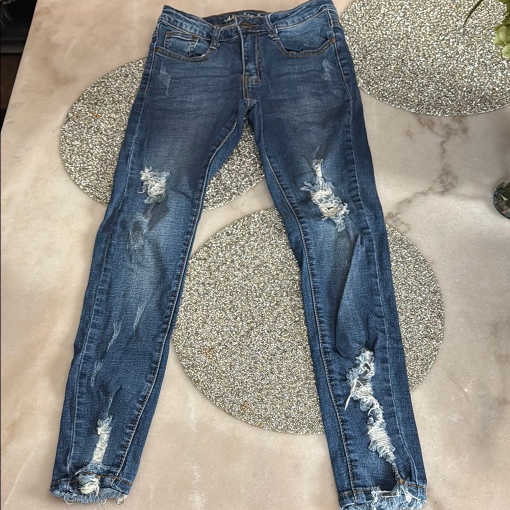 Machine denim skinny jeans 3